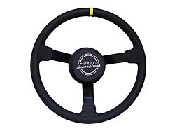 NRG Innovations NASCAR Style 380mm Steering Wheel; Black Alcantara (Universal; Some Adaptation May Be Required)