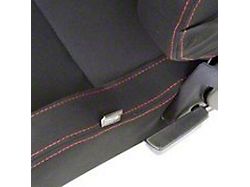 NRG Innovations Type-R Reclinable Racing Seats; Black Cloth with Red Stitching (Universal; Some Adaptation May Be Required)