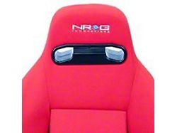 NRG Innovations Type-R Reclinable Racing Seats; Red Cloth with Red Stitching (Universal; Some Adaptation May Be Required)