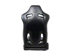 NRG Innovations The Arrow Reclinable Racing Seats; Black Leather with Black Stitching (Universal; Some Adaptation May Be Required)