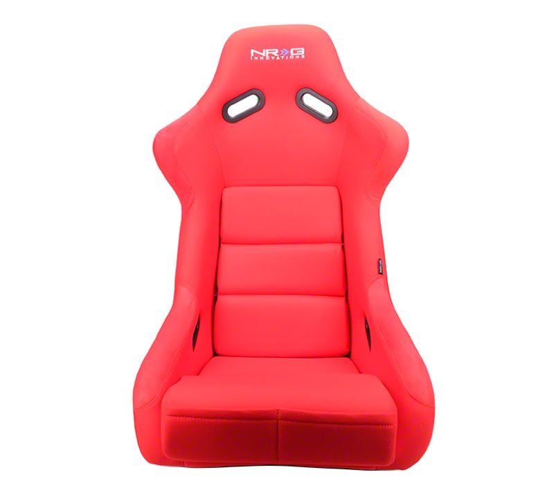 NRG Innovations Throtl Large Bucket Seat; Red Cloth FRP-300RD