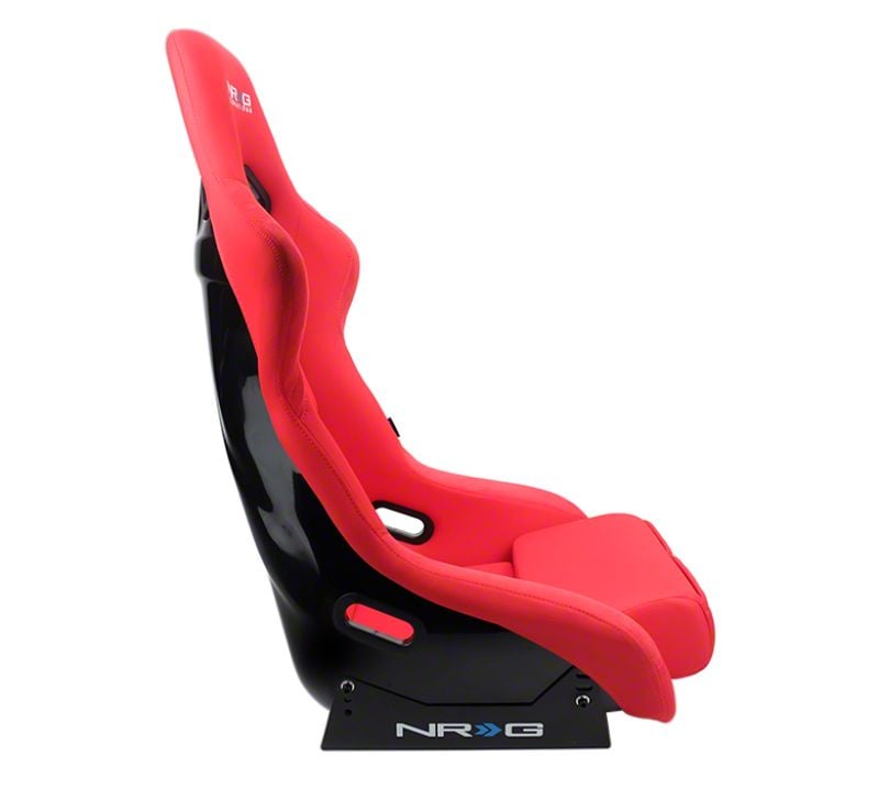 NRG Innovations Throtl Large Bucket Seat; Red Cloth FRP-300RD
