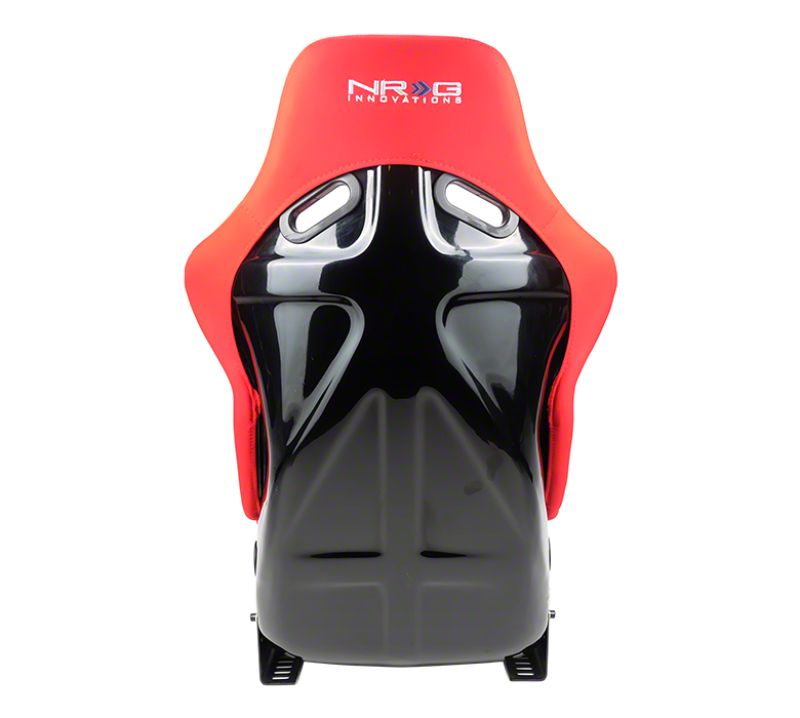 NRG Innovations Throtl Large Bucket Seat; Red Cloth FRP-300RD