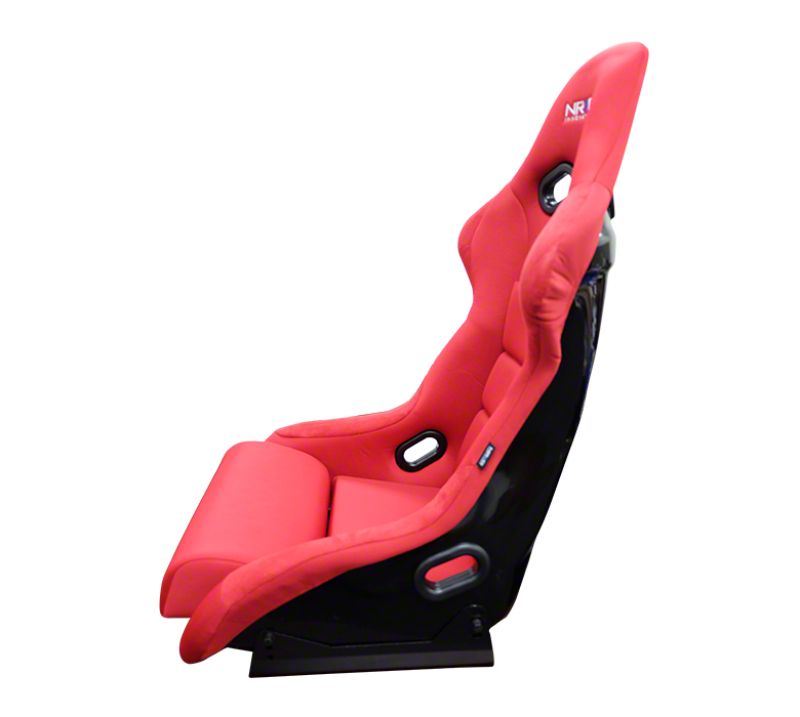 NRG Innovations Throtl Large Bucket Seat; Red Cloth FRP-300RD