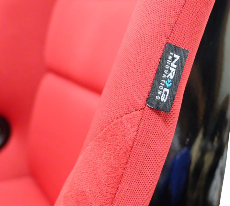NRG Innovations Throtl Large Bucket Seat; Red Cloth FRP-300RD