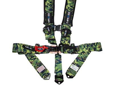 NRG Innovations SFI 16.1 5-Point Latch-Link Racing Seat Belt Harness; Camo (Universal; Some Adaptation May Be Required)