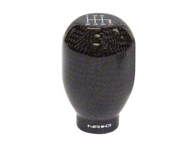 NRG Innovations Shift Knob 42mm - Black Carbon Fiber 5 Speed - SK-100BC
