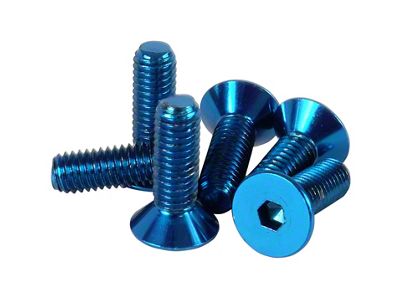 NRG Innovations Steering Wheel Screw Upgrade Kit Conical - Blue - SWS-100BL