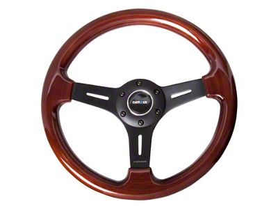 NRG Innovations Classic Wood Grain Steering Wheel 330mm Wood Grain w/Matte - ST-015-1BK