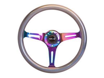 NRG Innovations Classic Wood Grain Steering Wheel 350mm Chameleon/Pearlescent Paint Grip - ST-015MC-CN