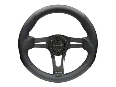 NRG Innovations Reinforced Steering Wheel 320mm w/Carbon Center Spoke - RST-002RCF