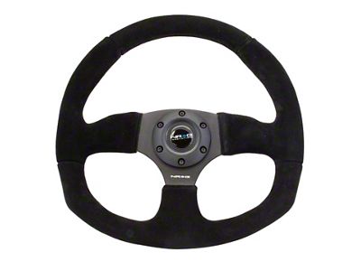 NRG Innovations Reinforced Steering Wheel 320mm Horizontal / 330mm Vertical Black - RST-009S