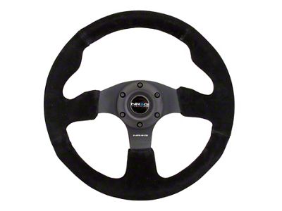 NRG Innovations Reinforced Steering Wheel 320mm Suede w/Black Stitch - RST-012S