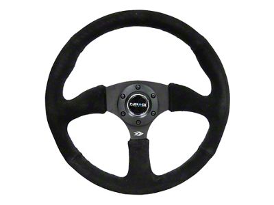NRG Innovations Reinforced Steering Wheel 350mm / 2.5in. Deep Blk Suede - RST-023MB-S