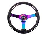 NRG Innovations Reinforced Steering Wheel 350mm / 3in. Deep Classic Blk - RST-036BSB-MC
