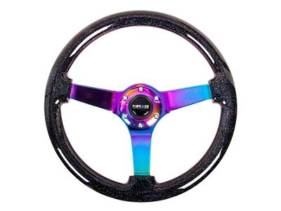 NRG Innovations Reinforced Steering Wheel 350mm / 3in. Deep Classic Blk - RST-036BSB-MC