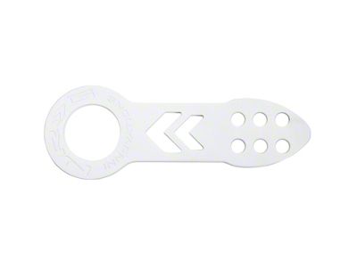 NRG Innovations Universal Front Tow Hook - White Powder Coat - TOW-100WT