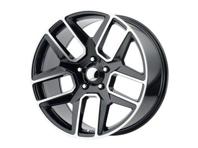 OE Creations PR192 Gloss Black Wheel; 22x10; 25mm Offset; 5x139.7mm Bolt Pattern; 78.10mm Hub Bore