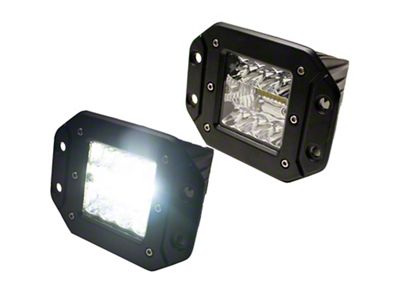 Race Sport Lighting 3x3in ECO-LIGHT Series LED Hi-Power Flush Mount Style Auxiliary Lights Pair