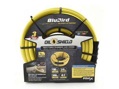 OilShield Rubber Air Hose Assembly; 3/8-Inch x 100-Foot