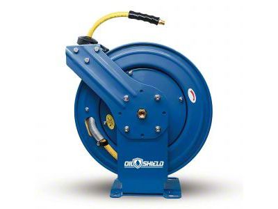 OilShield Rubber Air Hose Reel Dual Arm Assembly; 3/8-Inch x 100-Foot