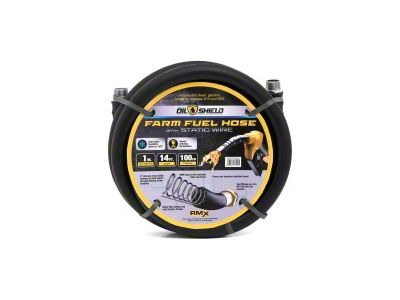 OilShield Rubber Farm Fuel Transfer Hose with Static Wire; 1-Inch x 14-Foot