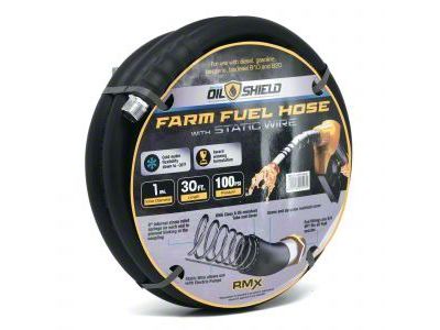 OilShield Rubber Farm Fuel Transfer Hose with Static Wire; 1-Inch x 30-Foot