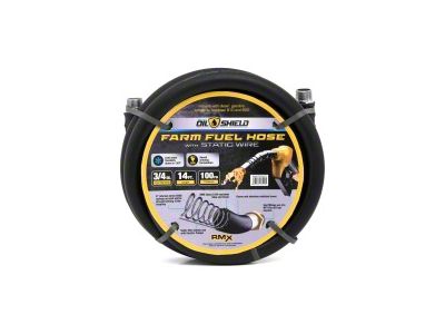 OilShield Rubber Farm Fuel Transfer Hose with Static Wire; 3/4-Inch x 14-Foot
