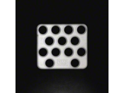 OMP Co-Drivers Foot Rest Sandblasted Aluminium - OA0-1866-003