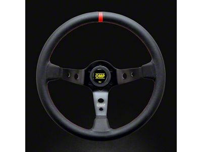 OMP Corsica Racing Steering Wheels 350mm - Black/Red - OD0-1956-073