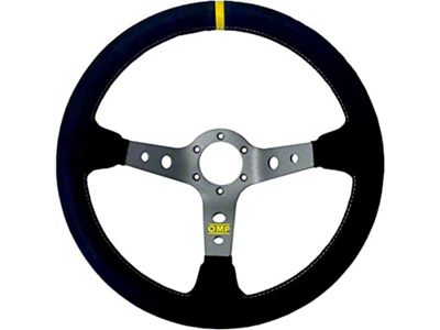 OMP Corsica Steering Wheel/3 Black Dish Spokes/ - Small Suede - OD0-1954-071