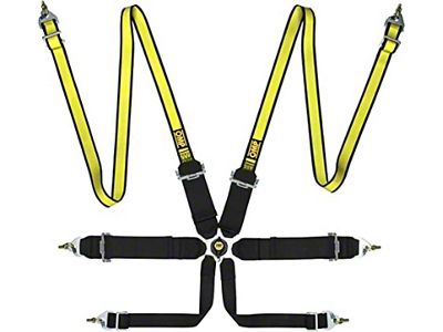 OMP First 3/2 Racing Harness Black Yellow - DA0-0204-B02-178