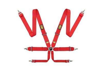 OMP First 3 Safety Harness Red - DA0-0204-B01-061
