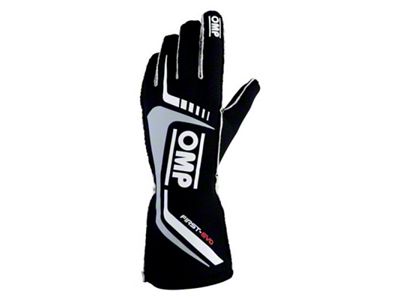 OMP First Evo Gloves Black - Size S Fia 8856-2018 - IB0-0767-A01-071-S