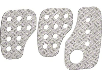 OMP Knurled Sand-Blasted Aluminum Pedals Set of 3 - OA0-1050