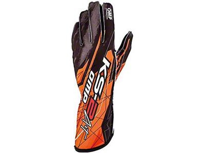 OMP KS-2 Art Gloves Black/Orange - Size 4 For Children - KB0-2748-A01-179-004
