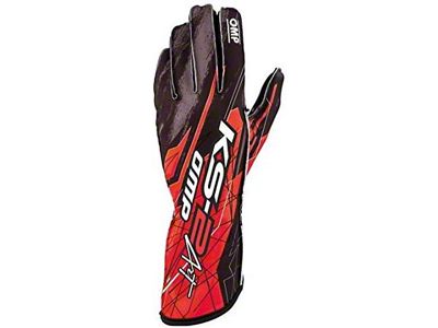 OMP KS-2 Art Gloves Black/Red - Size XL - KB0-2748-A01-073-XL