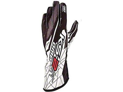 OMP KS-2 Art Gloves Black/White - Size L - KB0-2748-A01-076-L