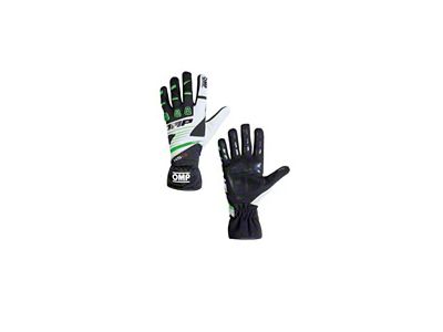 OMP KS-3 Gloves Black/W/Green - Size Xxs - KB0-2743-B01-270-XXS