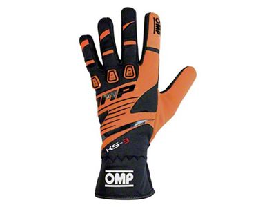 OMP KS-3 Gloves Orange/Black - Size 4 For Children - KB0-2743-B01-096-004