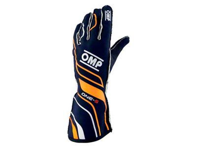 OMP One-S Gloves Navy Blue/Forange - Size XL Fia 8556-2018 - IB0-0770-A01-249-XL
