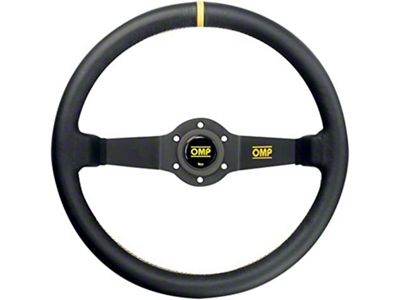 OMP Rally Dished Steering Wheel 350mm - Large Leather Black - OD0-1950-071