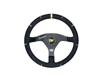 OMP Recce Series Steering Wheel 350 mm - Black/White - OD0-2046-071