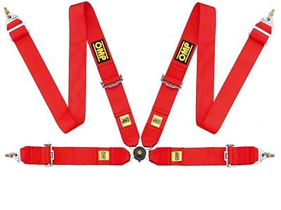 OMP Safety Harness First 3In 4 Points Red Fia 8854/98 - DA0-0801-B01-061