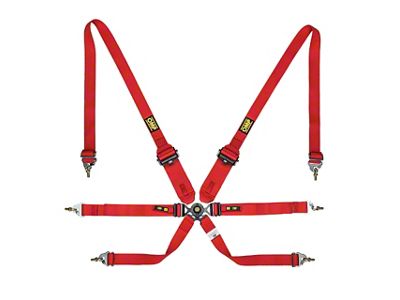 OMP Safety Harness One 2In Endurance Red Pull Down - DA0-0205-A02-061