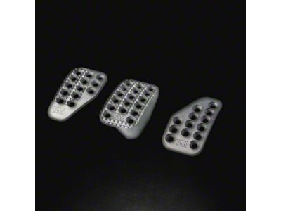 OMP Sand-Blasted Aluminum Pedals Set of 3 - OA0-1000-003