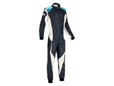 OMP Tecnica Evo Overall My21 Navy/Cyan - Size 44 Fia - IA0-1859-B01-244-44
