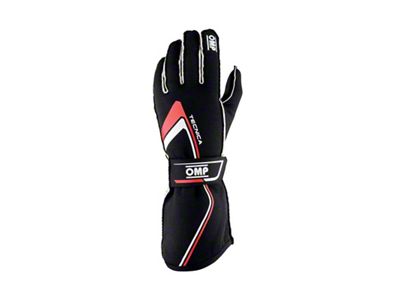 OMP Tecnica Gloves My2021 Black/Red - Size M Fia 8856-2018 - IB0-0772-A01-073-M