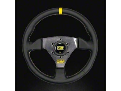 OMP Trecento Flat 300mm - Large Leather Black - OD0-1976-071