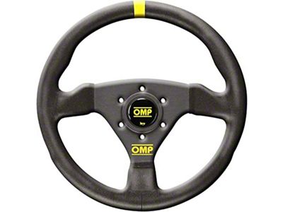 OMP Trecento Steering Wheel - Small Suede Black Leather - OD0-1975-071